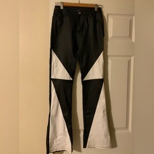 Black and White Geometric Pants